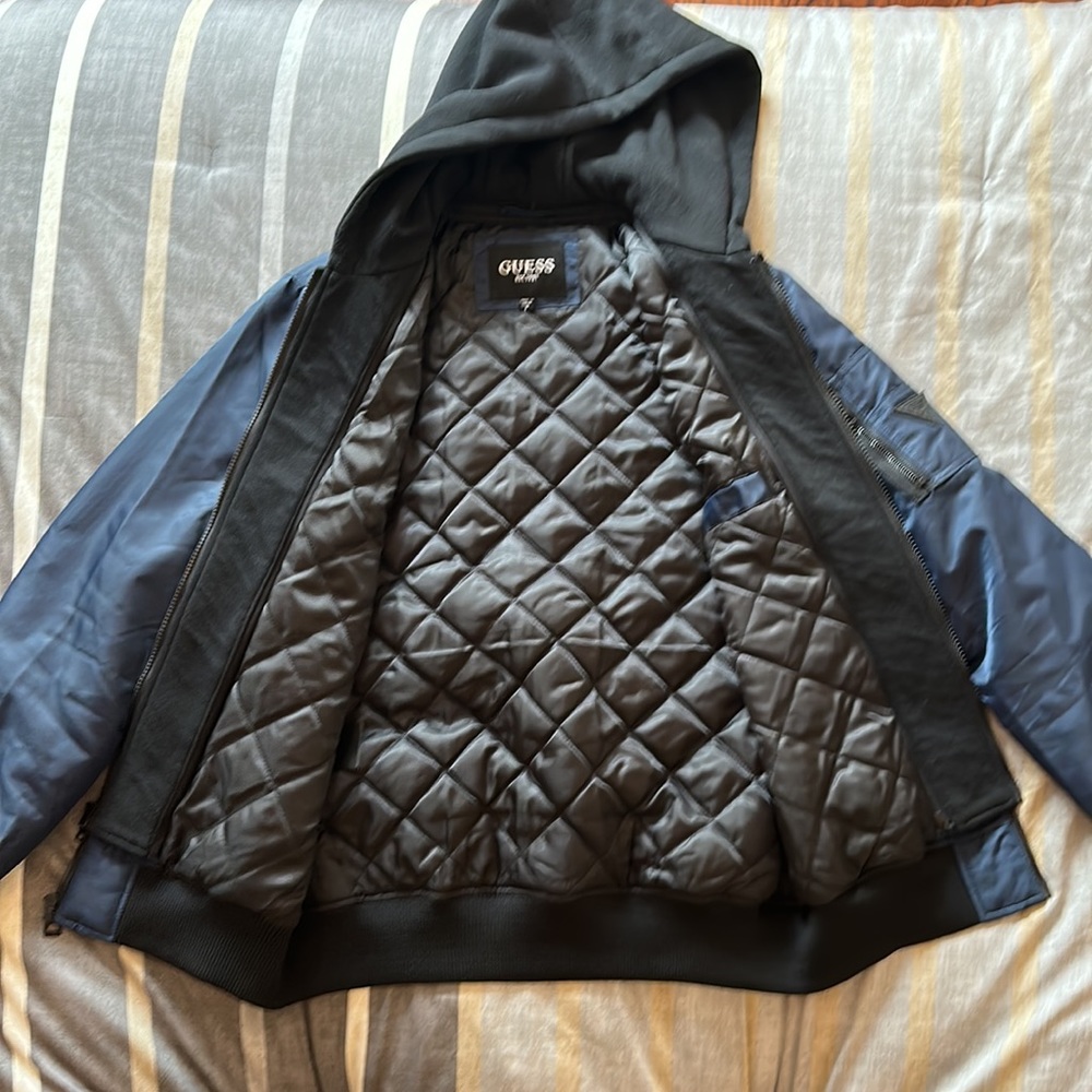 Men's Bomber Jacket With Removable Hooded Inset (Near… Gem